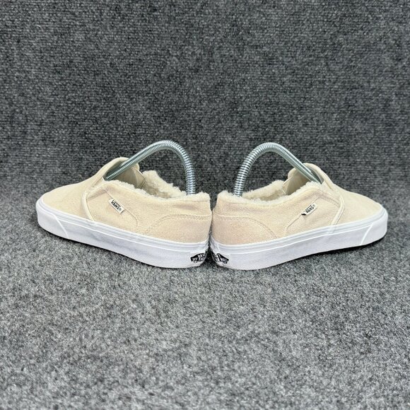 Vans Slip On Shoe Womens Size 7 Tans Suede Shearling Cuff Athletic Skate Sneaker - Picture 6 of 11
